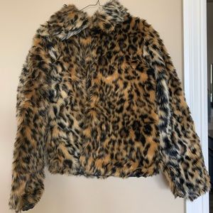 Faux Fur Cheetah/Leopard Print Jacket 🐆